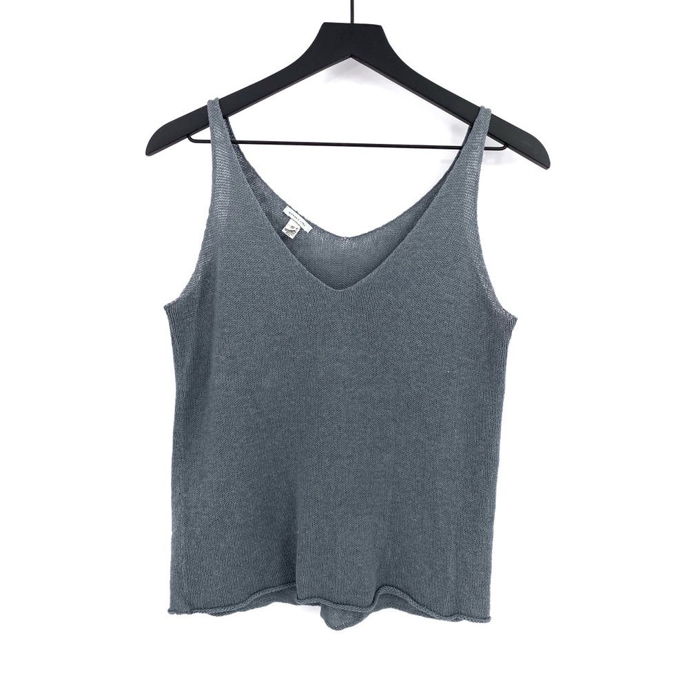 Prairie Underground Slate Blue Knit V-Neck Tank Top